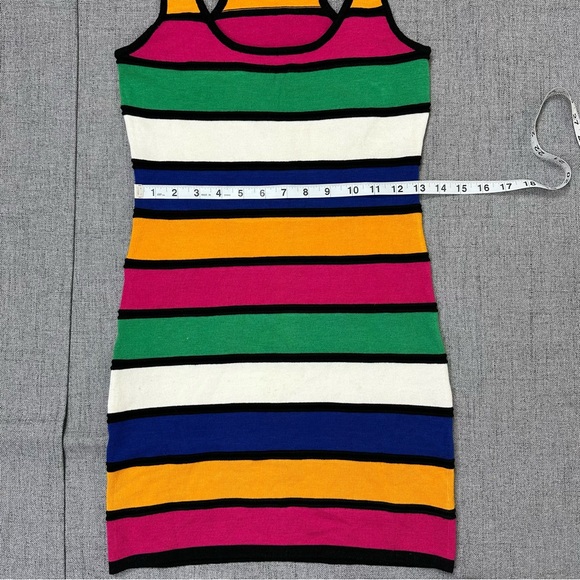 Y2K Wet Seal Striped Bodycon Dress Multicolor Women's Size S - Picture 11 of 13